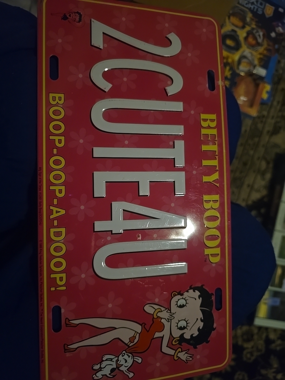 Betty Boop 'Zcutie4U' Decorative License Plate - Pink